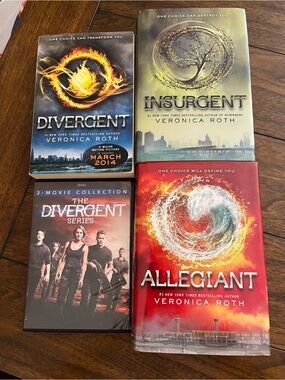 Divergent Series Book Set + 3 Movie Collection DVD – Veronica Roth
